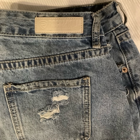 Rock & Roll Denim Shorts w/Rhinestones - Picture 3 of 4